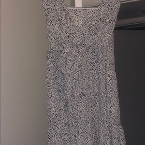 Polka Dot Midi dress with 3/4 puffy sleeve